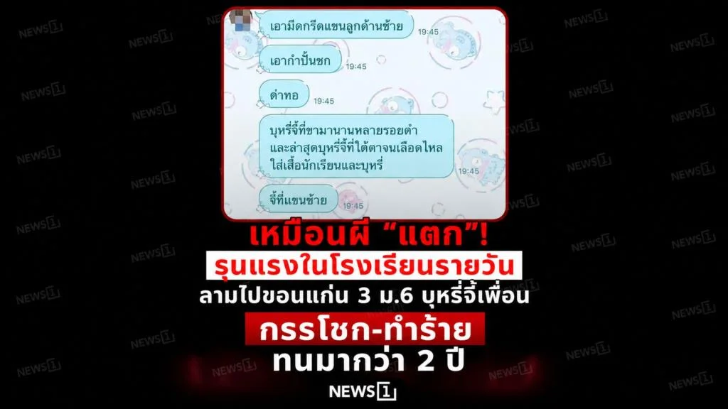 เหมือนฝี “แตก”! รุนแรงในโรงเรียนรายวัน ลามไปขอนแก่น 3 ม.6 บุหรี่จี้เพื่อน กรรโชก-ทำร้าย ทนมากว่า 2 ปี